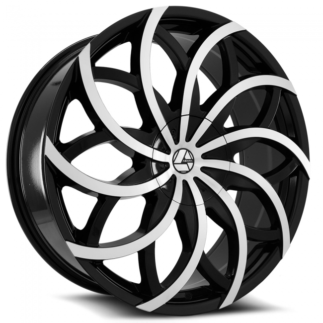 Azara Aza-504 24x9 Blank +30 Cb 78.1 Black Machined-dt 5x114.3